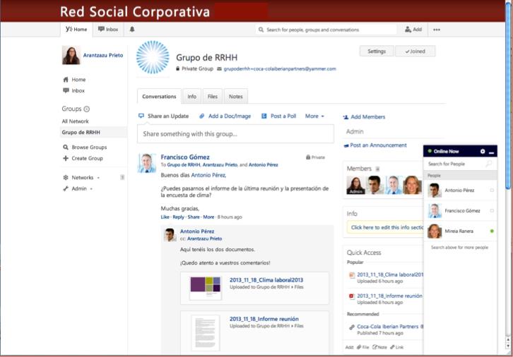 red social corporativa