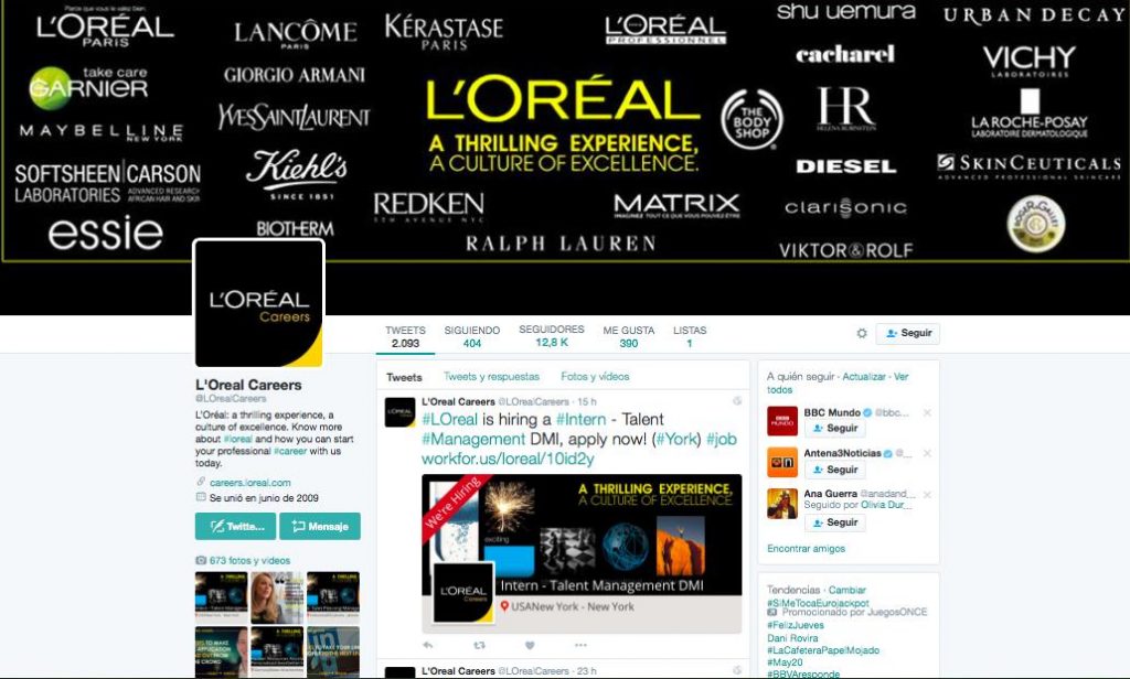 L'Oreal Twitter